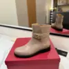 Valentino Women Beige Leather Ankle Boots product view 5