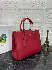 Prada Pra Galleria 32 Bag In Cherry Red Saffiano Leather product view 4