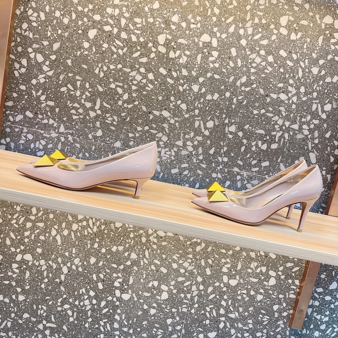 Valentino Women Nude Patent Leather Heels product view 6