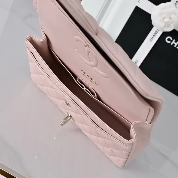 Chanel Classic Flap Medium Light Pink Silver Hardware Bag product view 6