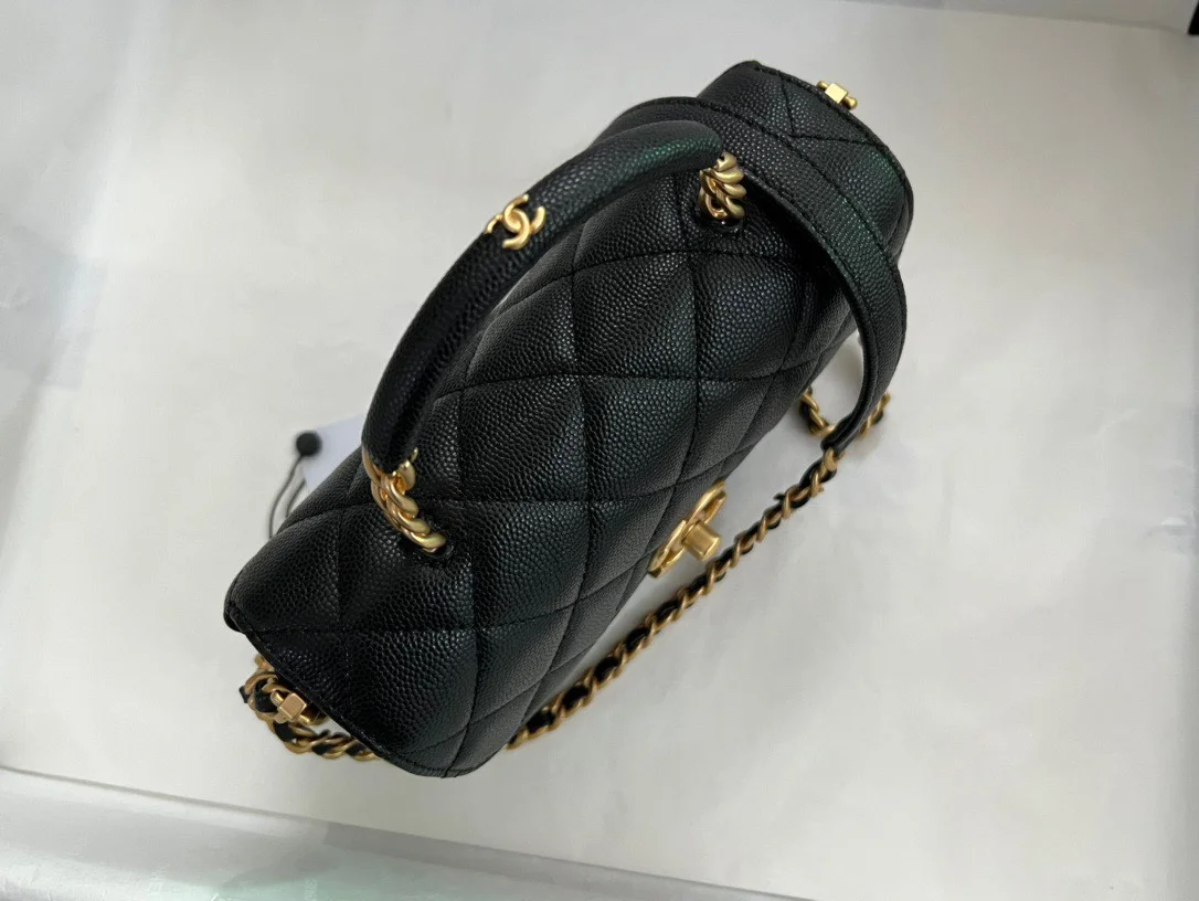 Chanel Handle Woman’s Handbags Demi Lock Gold With Leather 19 cm product view 2