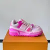 Louis Vuitton Men Pink Leather And Mesh Sneakers product view 6