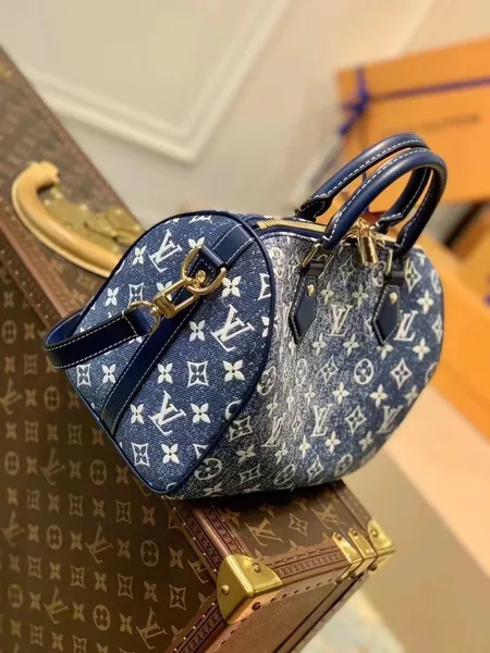 Louis Vuitton Blue Monogram Denim Jacquard Speedy 25 Bag product view 3