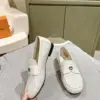 Louis Vuitton Women White Leather Studded Loafers product view 4