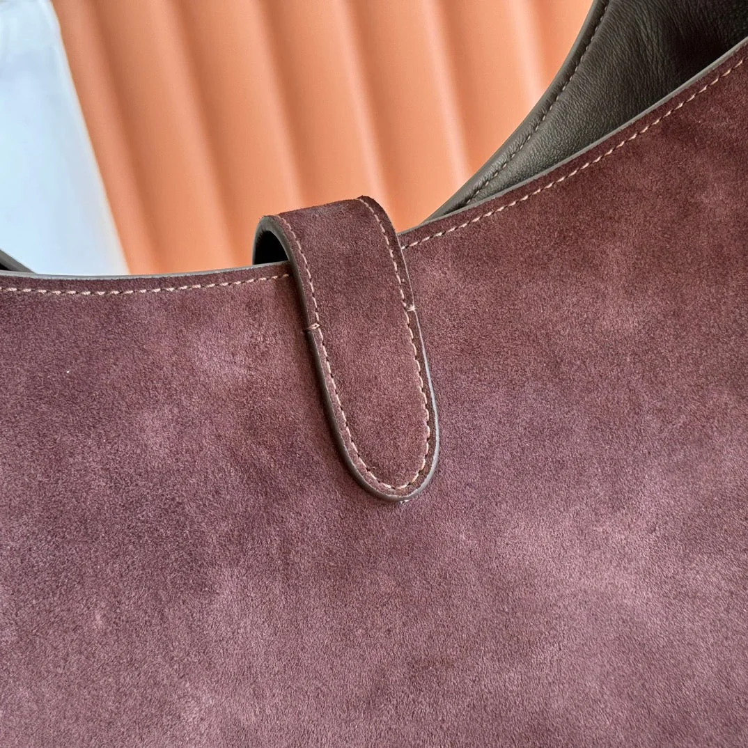 Gucci 25S Jackie Giorno 44 cm In Dark Chocolate Brown Suede Bag product view 5