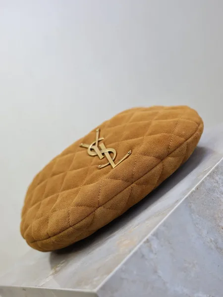 Saint Laurent Icarino Mini 17 In Caramel Quilted Suede Gold Hardware Bag product view 5