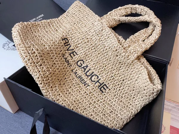 Saint Laurent Rive Gauche Linen Tote Bag product view 3