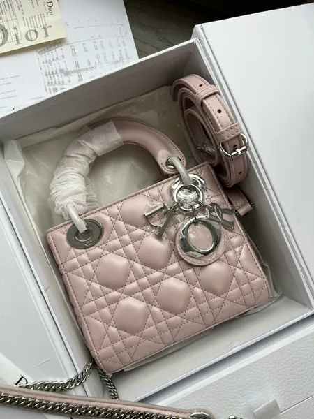 Dior Lady Mini 3-Pocket Handbag High- Pink 17 cm product view 8