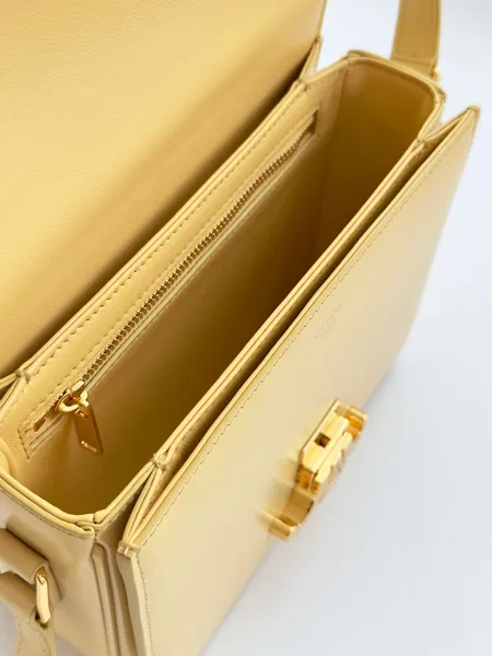 Celine Mini Handbag Orange Yellow Smooth Leather 19 cm product view 5