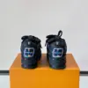 Louis Vuitton Men Black Leather Colorful Accent Sneakers product view 5