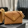 Saint Laurent Medium Envelope Bag in caramel product view 3