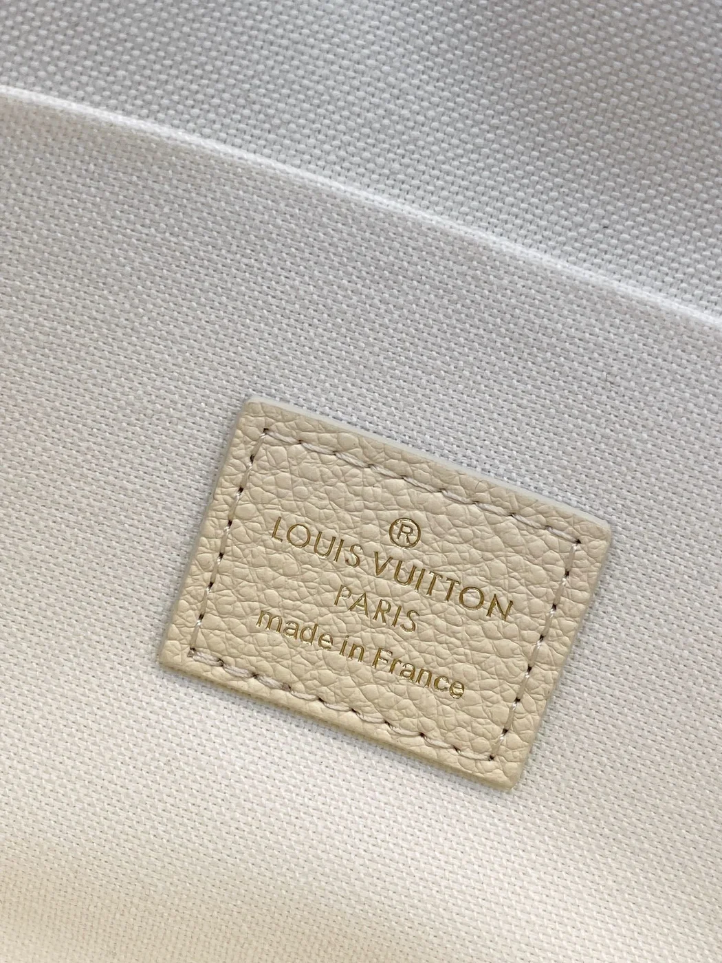 Louis Vuitton Félicie Pochette Bag — Cream with Red Monogram product view 5