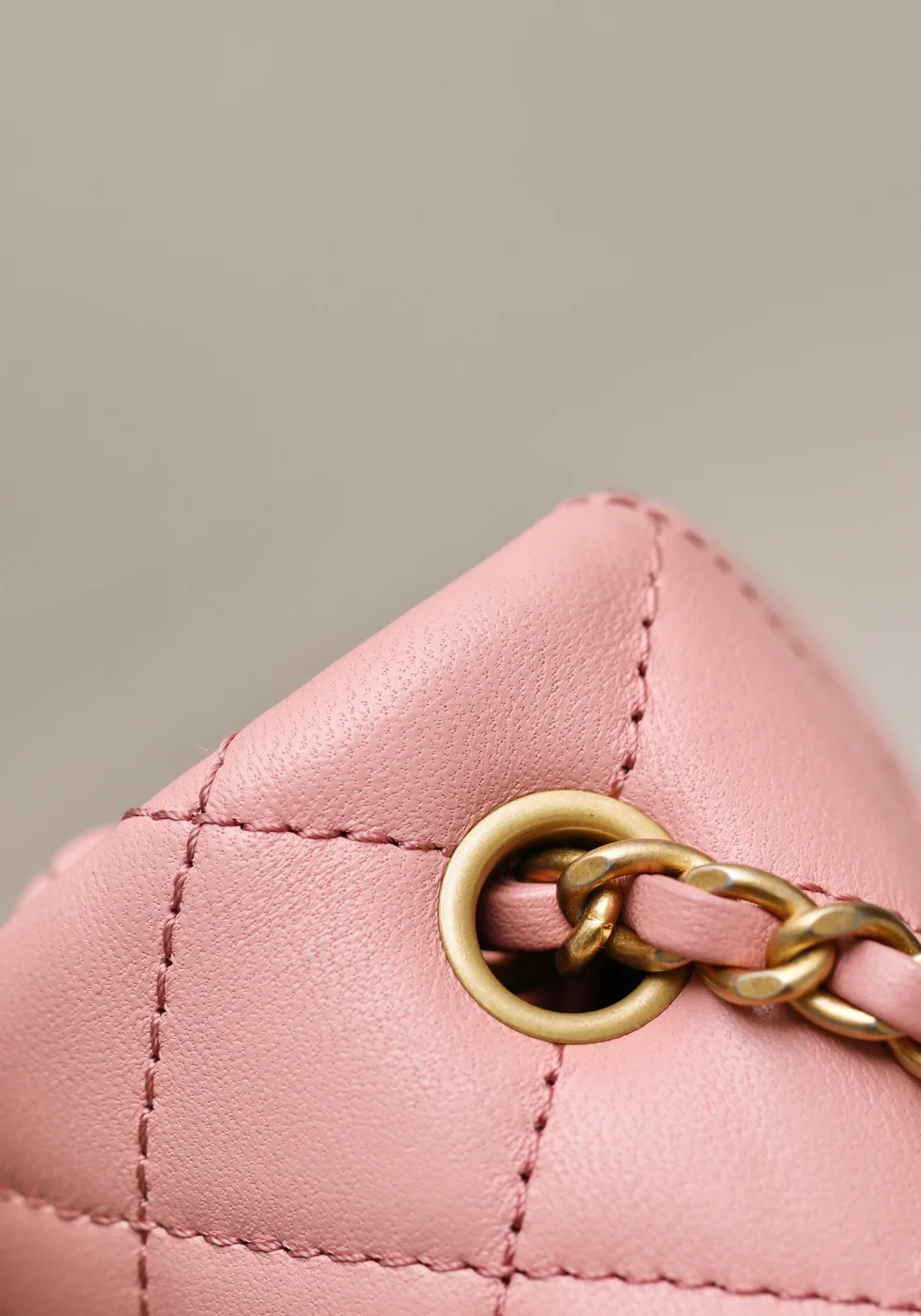 Chanel Classic Woman’s Handbag Pink With Bag Handle Bell 18 cm product view 8