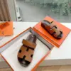 Hermès Women Brown Leather Sandals product view 5