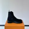 Louis Vuitton Men Black Suede Leather Boots product view 6
