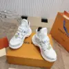 Louis Vuitton Women White Mesh Embellished Sneakers product view 1