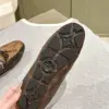 Louis Vuitton Women Brown Leather Moccasin Loafers product view 2