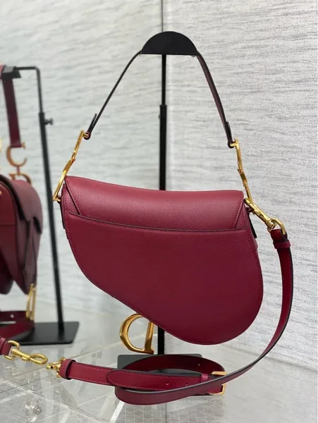 Dior Saddle Bag Red Gold Hardware product view 3