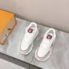 Louis Vuitton Women White Leather Red Accent Sneakers product view 4