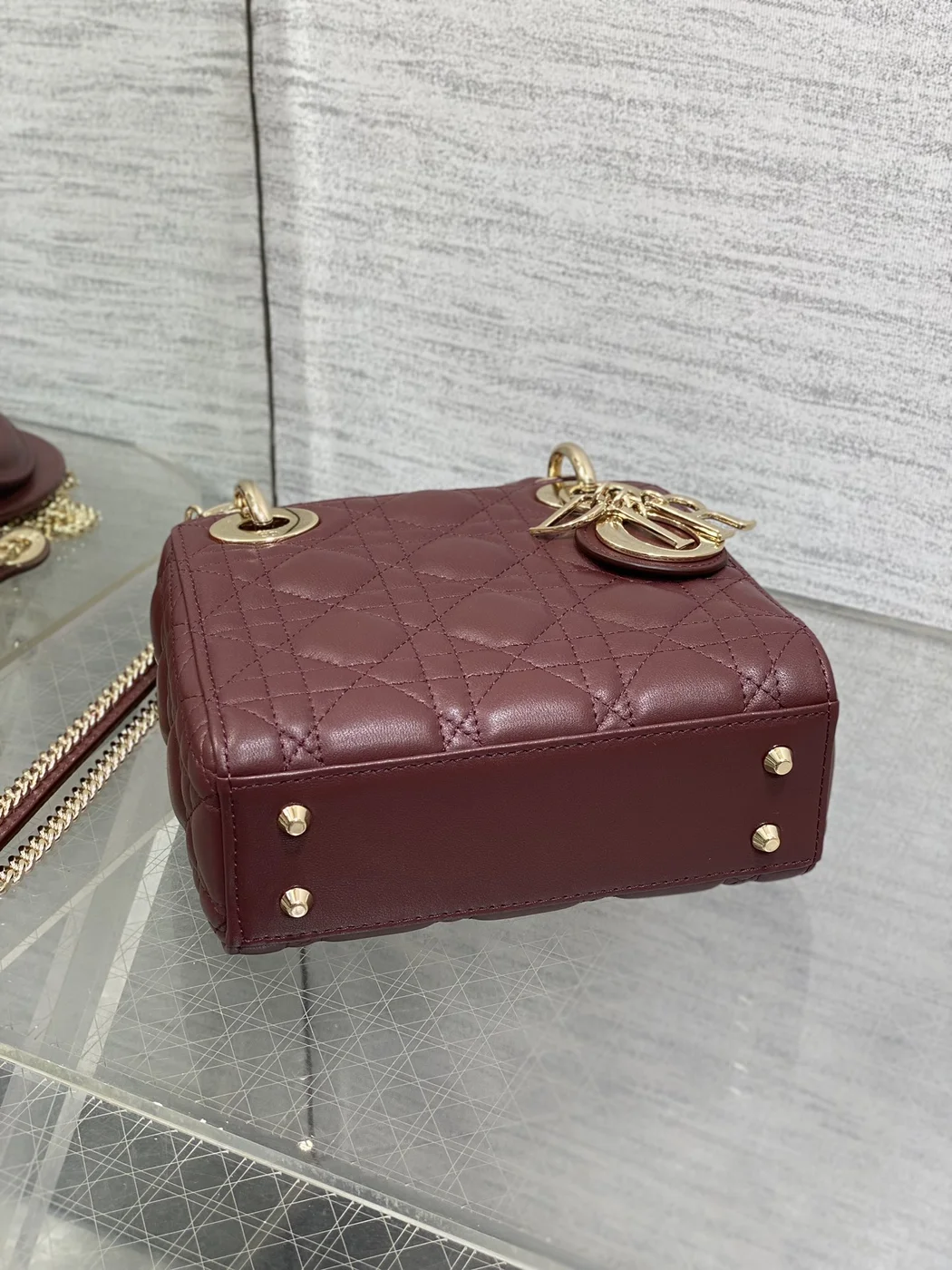 Dior Mini Lady Dior bag Gold hardware product view 2