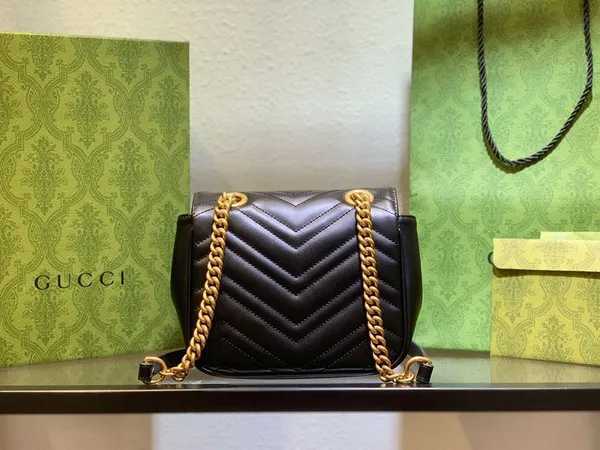Gucci Marmont Women’s Handbag Black 20 cm product view 2