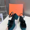 Hermès Women Dark Green Velvet Sandals product view 5