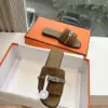Hermès Women Brown Suede Slide Sandals product view 4
