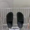 Hermès Women Black Suede Slippers product view 6
