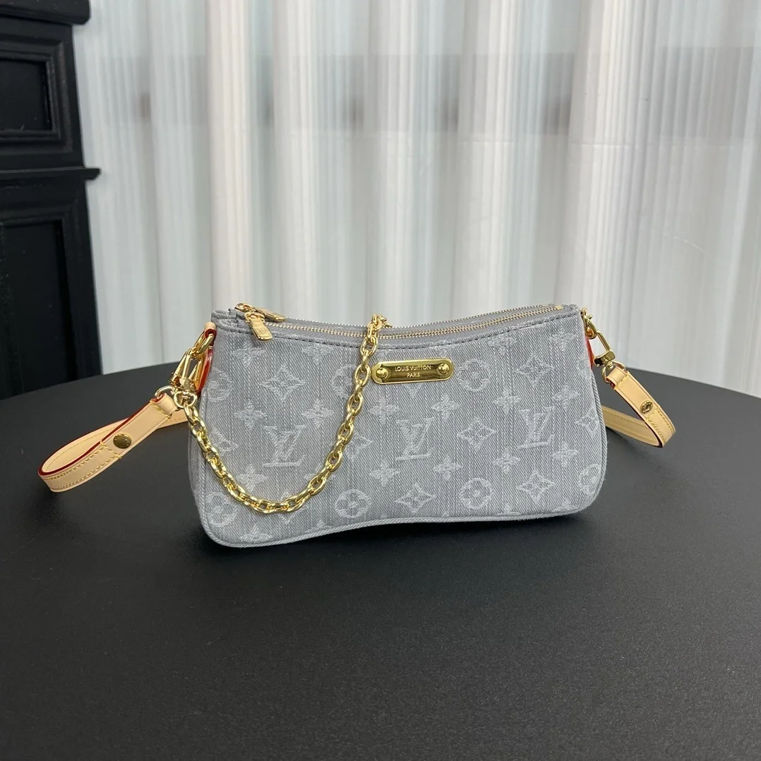 Louis Vuitton Liv Pochette in Washed Denim Bag product view 3