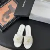 Chanel Women Beige Tweed Slides product view 1