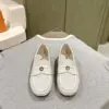 Louis Vuitton Women White Leather Studded Loafers product view 1