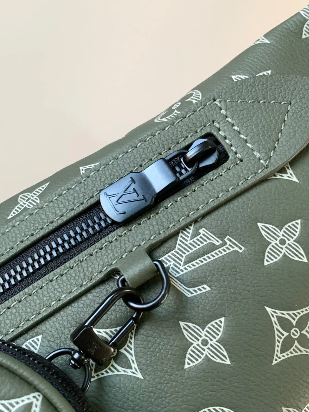 Louis Vuitton Duo Crossbag Bag 42 In Green And White Monogram Shadow Cowhide product view 9
