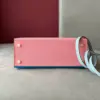Hermès Kelly 28 Epsom Light Blue/ Electric Blue/Rose Pink Gold Hardware Bag product view 7