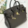 Hermès Birkin 25 Black Ostrich Leather Gold Hardware Bag product view 5