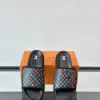 Louis Vuitton Men Black Canvas Multicolor Print Slides product view 6