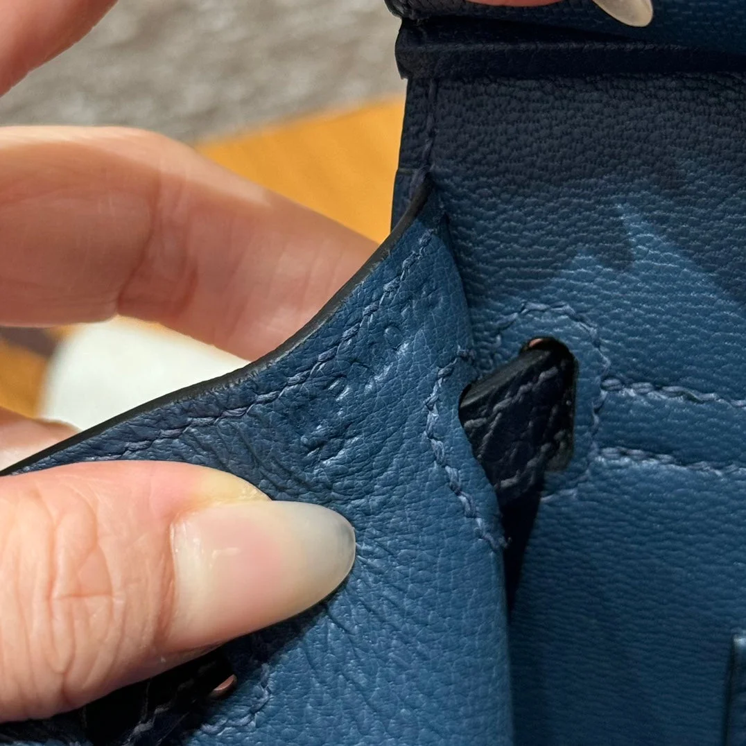 Hermès Birkin Faubourg Touch 20 In Navy Blue With Silver Hardware Bag product view 6