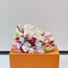 Louis Vuitton Men White Multicolor Leather Sneakers product view 1