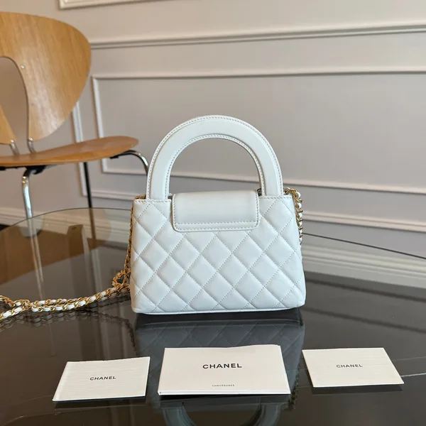 Chanel Kelly Bag 19 In White Calfskin Gold Hardware product view 6