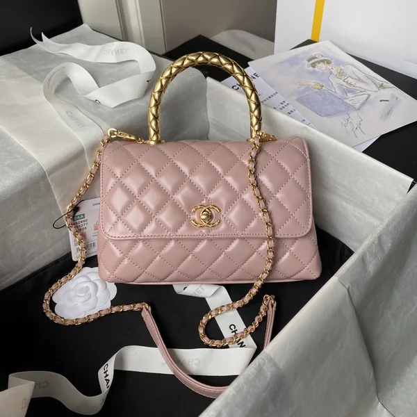 Chanel 22B Small Flap Bag Gem Chain Dust Pink product view 1