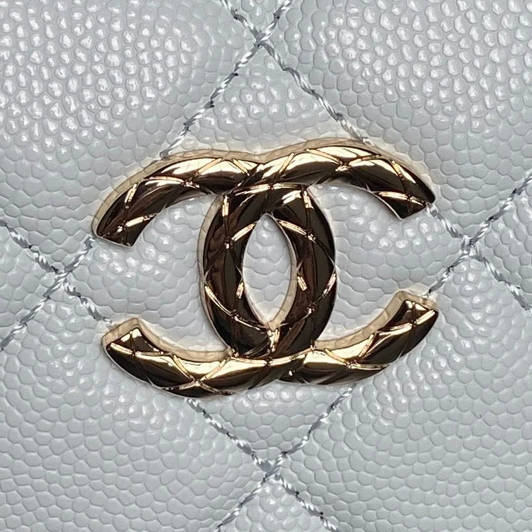 Chanel Small Hobo Bag in light blue quilted calfskin product view 4