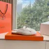 Hermès Women White Leather Mules product view 2