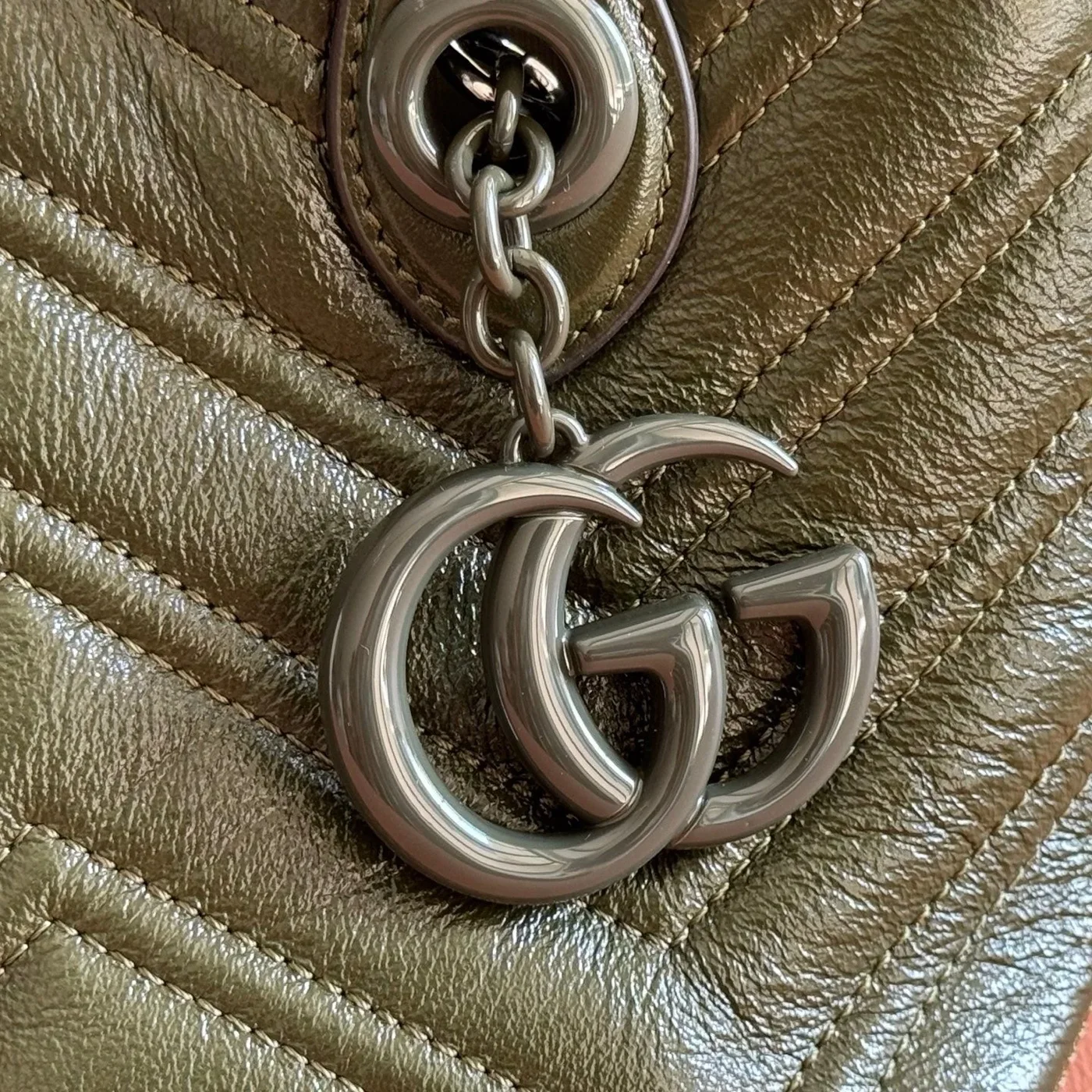 Gucci GG Marmont Tote Bag 17 In Moss Green product view 4