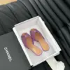 Chanel Women Purple Fabric Mules product view 1