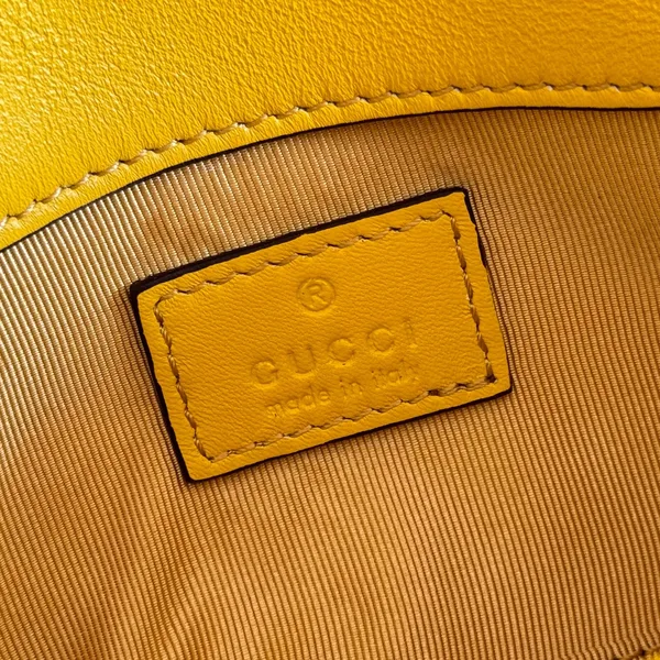 Gucci GG Marmont Bag 16 In Yellow Lambskin product view 6