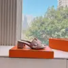 Hermès Women Pink Suede Crystal-Embellished Mules product view 2
