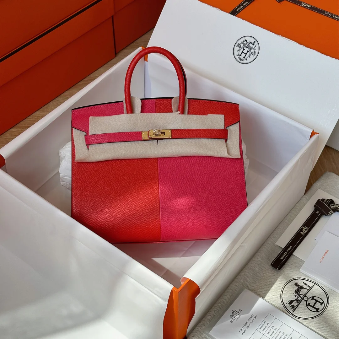 Hermès Birkin 25 Pink/Red Epson Leather Gold Hardware Bag product view 1