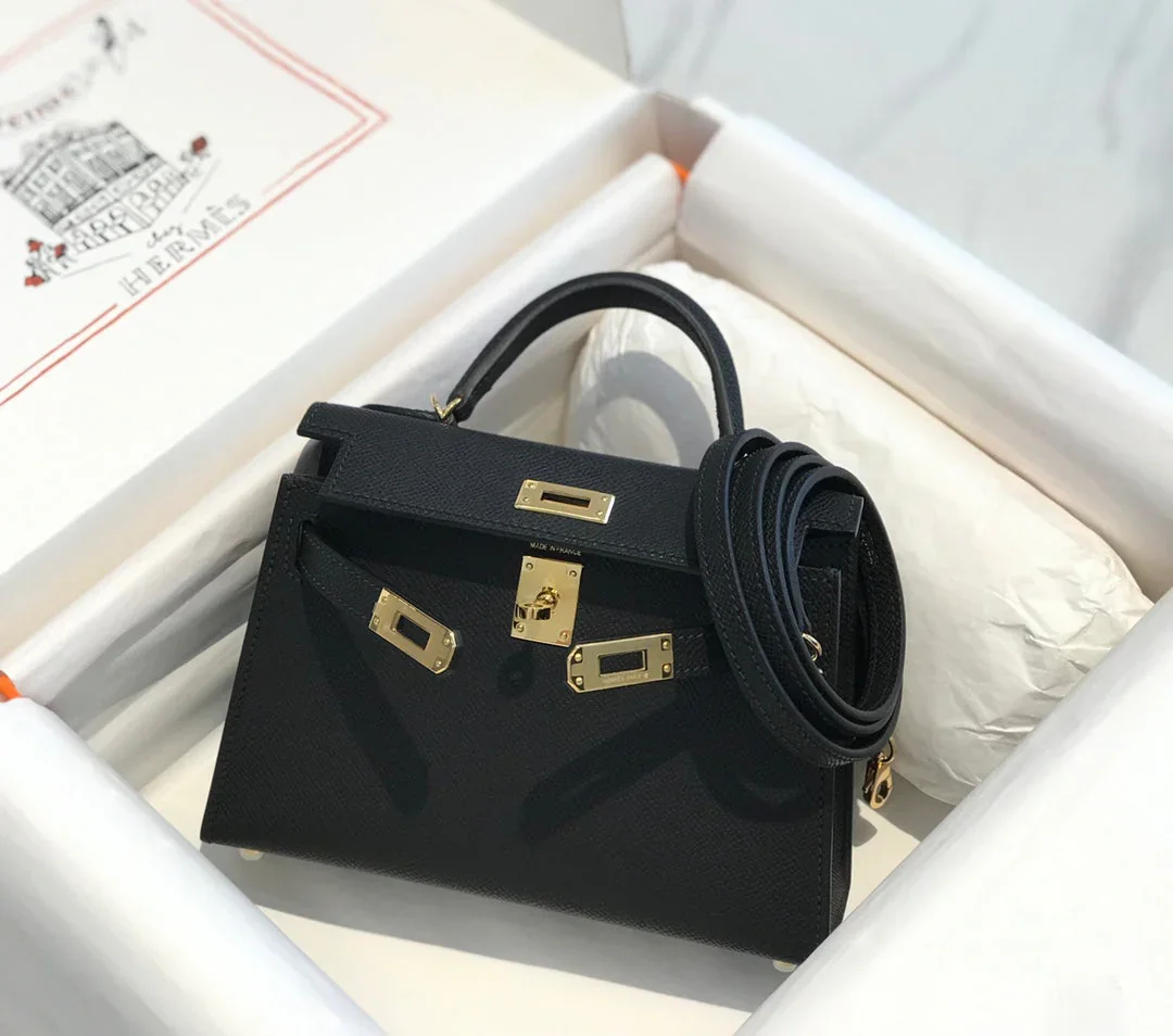 Hermès Mini 20 Black Gold Hardware Bag product view 2