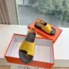 Hermès Women Yellow Leather Sandals product view 3