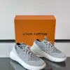 Louis Vuitton Men Grey Knit Fabric Sneakers product view 5