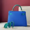 Hermès Kelly 28 Epsom Light Blue/ Electric Blue Palladium Hardware Bag product view 2